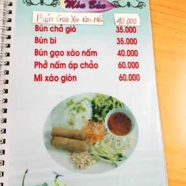 Thực đơn- Quán Ăn Quán Chay Nghĩa Trúc