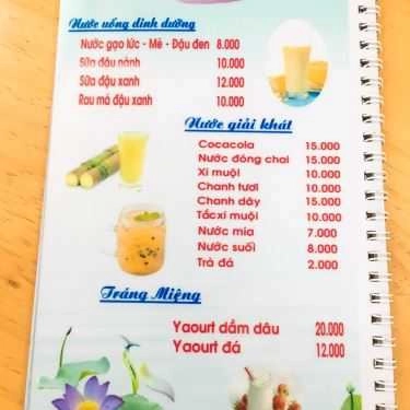 Thực đơn- Quán Ăn Quán Chay Nghĩa Trúc