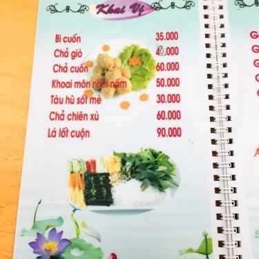 Thực đơn- Quán Ăn Quán Chay Nghĩa Trúc
