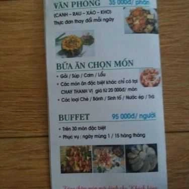 Thực đơn- Quán Ăn Quán Chay Thanh Vị