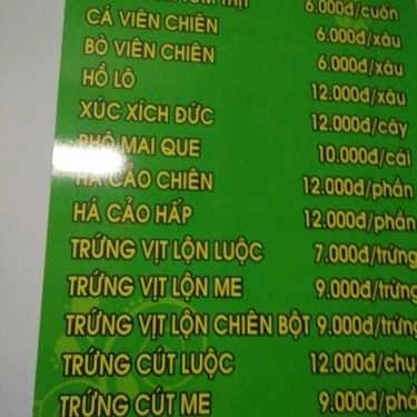 Thực đơn- Ăn vặt Quán Chè Chú Mập