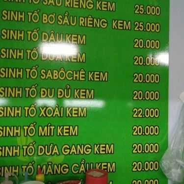 Thực đơn- Ăn vặt Quán Chè Chú Mập