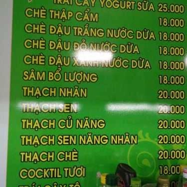 Thực đơn- Ăn vặt Quán Chè Chú Mập