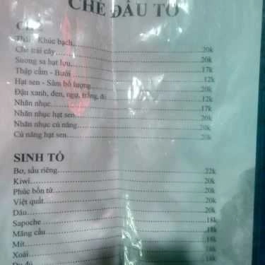 Tổng hợp- Ăn vặt Chè Đầu To