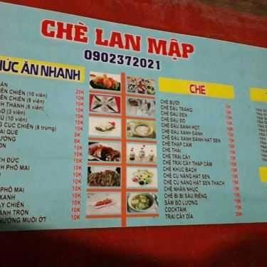 Thực đơn- Cafe Quán Chè Lan Mập