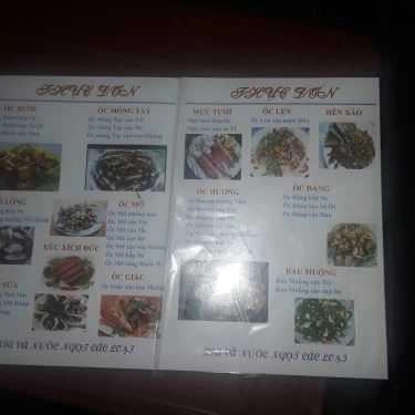 Thực đơn- Quán Nhậu Quán Xuyến - Ốc & Hải Sản