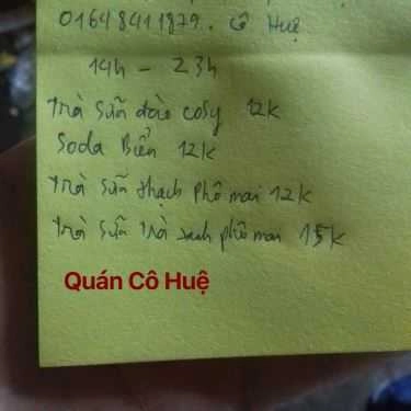 Thực đơn- Ăn vặt Quán Huệ - Trà Sữa Bình Dân