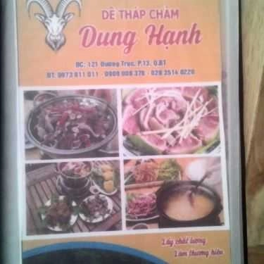 Thực đơn- Quán Nhậu Dung Hạnh - Dê Tháp Chàm
