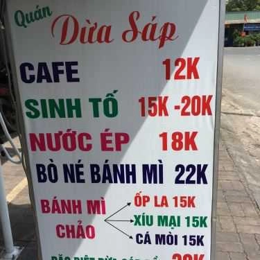 Thực đơn- Cafe Sinh Tố Dừa Sáp