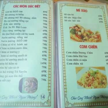 Thực đơn- Quán Nhậu Quán Dzô 100 - Lẩu & Hải Sản Tươi Sống