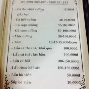 Thực đơn- Quán Nhậu Quán G5 - Món Nướng Bình Dân