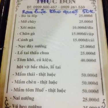 Thực đơn- Quán Nhậu Quán G5 - Món Nướng Bình Dân