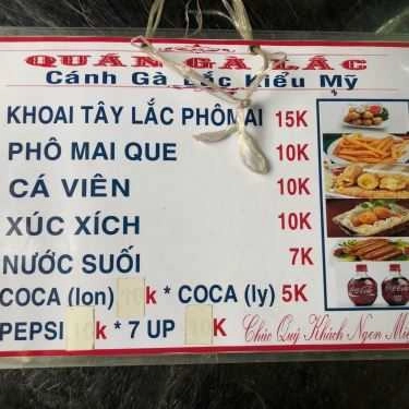 Thực đơn- Ăn vặt Quán Gà Lắc