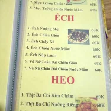 Thực đơn- Quán Nhậu Gió Đêm