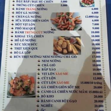 Thực đơn- Quán Hai Chị Em - Các Món Ăn Vặt