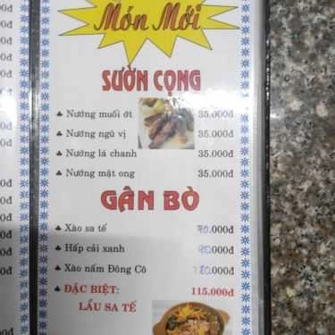 Thực đơn- Quán Nhậu Hai Thông - Lẩu Bò, Gà & Các Món Nhậu Bình Dân