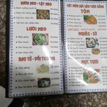 Thực đơn- Quán Nhậu Hai Thông - Lẩu Bò, Gà & Các Món Nhậu Bình Dân