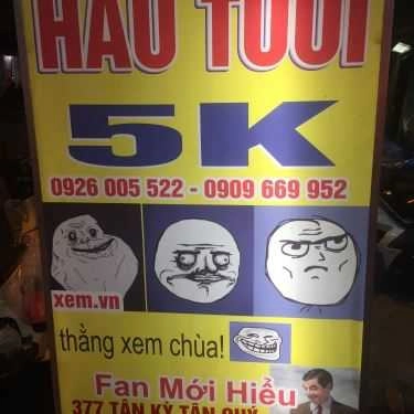 Thực đơn- Ăn vặt Anh Hòa - Quán Hàu 5k