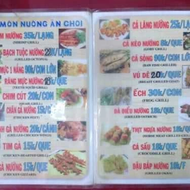 Thực đơn- Ăn vặt Quán Hiệp - Bạch Tuộc Nướng & Xiên Que