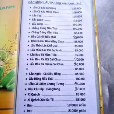 Thực đơn- Quán Nhậu Quán Hòa - Nhậu Bình Dân