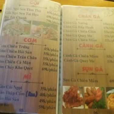 Thực đơn- Quán Nhậu Quán Hoàng Mập - Nhậu Bình Dân