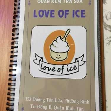 Thực đơn- Cafe Love Of Ice - Kem & Trà Sữa