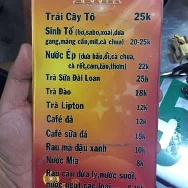 Thực đơn- Ăn vặt Quán Kim - Sinh Tố & Trái Cây Tô