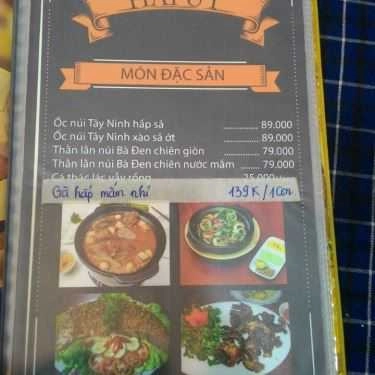 Thực đơn- Quán Nhậu Quán Lẩu Hai Út