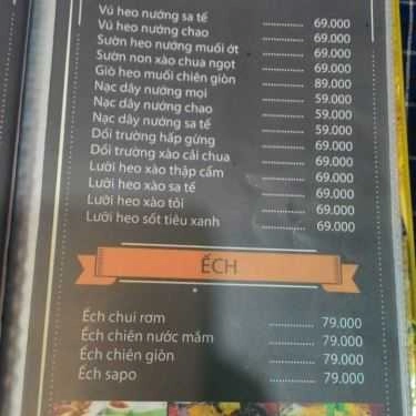 Thực đơn- Quán Nhậu Quán Lẩu Hai Út