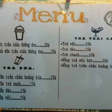 Thực đơn- Ăn vặt Quán Mây - Sữa Tươi Trân Châu Đường Đen