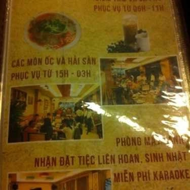 Thực đơn- Cafe Quán Mộc - Điểm Tâm Phố Nướng