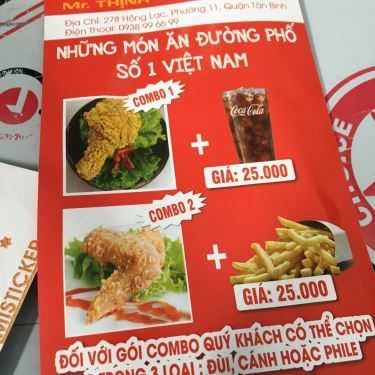 Thực đơn- Ăn vặt Mr. Thịnh - Gà Rán, Sake & Khoai Lang Lắc