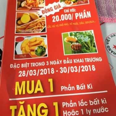 Thực đơn- Ăn vặt Mr. Thịnh - Gà Rán, Sake & Khoai Lang Lắc