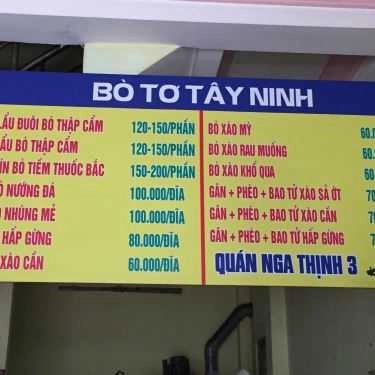 Thực đơn- Quán Nhậu Nga Thịnh 3 - Lẩu Gà & Bò
