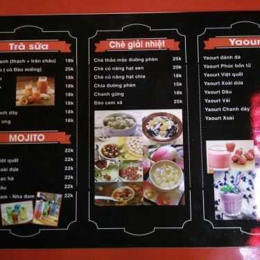 Thực đơn- Cafe Pizza & Milk Tea - Đường Số 3