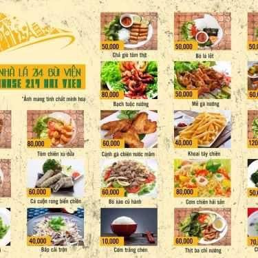 Thực đơn- Ăn vặt Quán Nhà Lá - Quán Nhậu