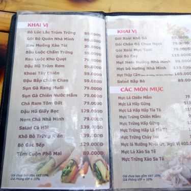 Thực đơn- Quán Nhậu Quán Nhà Mình 123 - Lẩu & Nướng