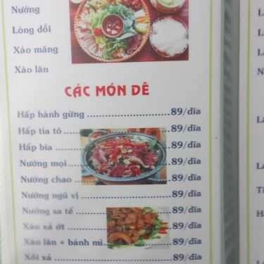 Thực đơn- Quán Nhậu Đức Tâm