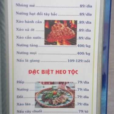 Thực đơn- Quán Nhậu Đức Tâm
