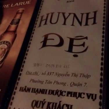 Thực đơn- Quán Nhậu Quán Huynh Đệ - Món Nhậu Bình Dân