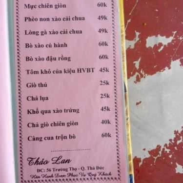 Tổng hợp- Thảo Lan 56 - Quán Nhậu Bình Dân