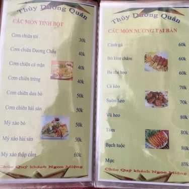 Thực đơn- Thùy Dương - Quán Nhậu Gia Đình