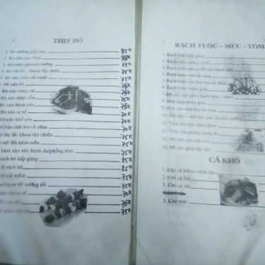 Thực đơn- Quán Nhậu Tiên