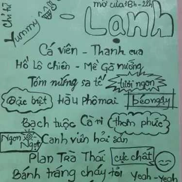 Thực đơn- Quán Nóng & Lạnh - Thế Giới Ăn Vặt