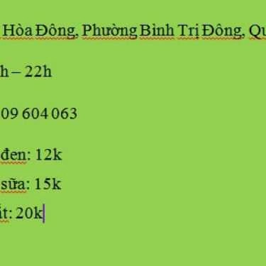 Tổng hợp- Cafe Quán Nước 333
