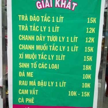 Thực đơn- Ăn vặt Cafe & Giải Khát - Ngô Đức Kế