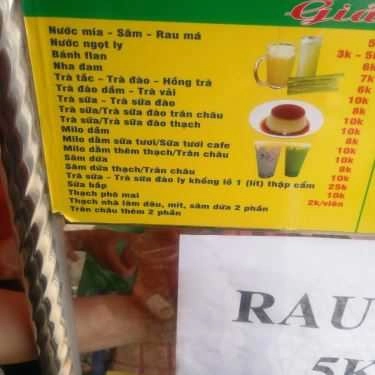 Thực đơn- Ăn vặt Nước Mía, Trà Sữa & Giải Khát