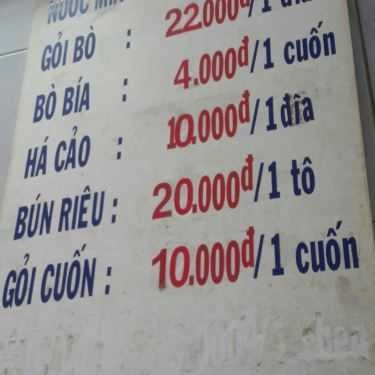 Thực đơn- Ăn vặt Quán Nước Mía 93 - Cách Mạng Tháng 8