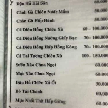 Thực đơn- Quán Nhậu Quán G5 - Món Nướng Bình Dân