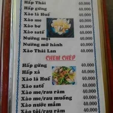 Thực đơn- Quán Nhậu Quán Ốc 126 - Đường Số 9